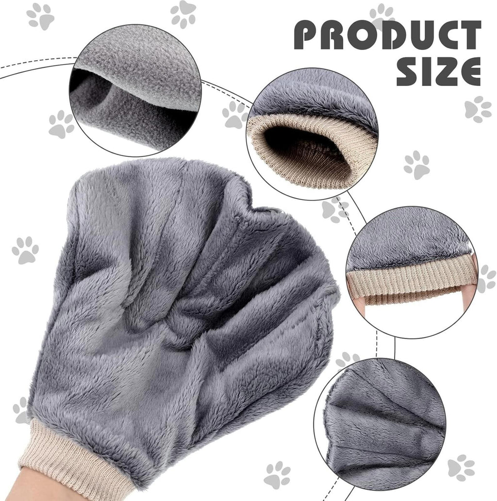 Small Pet Bonding, Non-Bite, No Poke Mitt, Calming Glove, Grey or Peach
