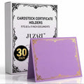 30 Pack Premium Purple Certificate Holders 8.5 x 11   Heavyweight 300gsm Cardstock Diploma Holder & Certificate Folder   Award Certificate Folders for Graduation with Gold Foil   Diploma Cover 8.5x11