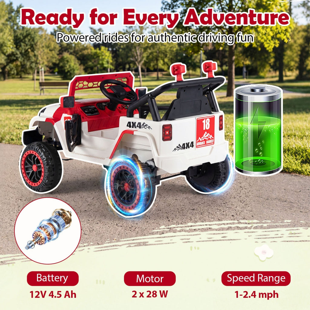 12V Kids Ride On Truck with Remote Control and 3 Speeds