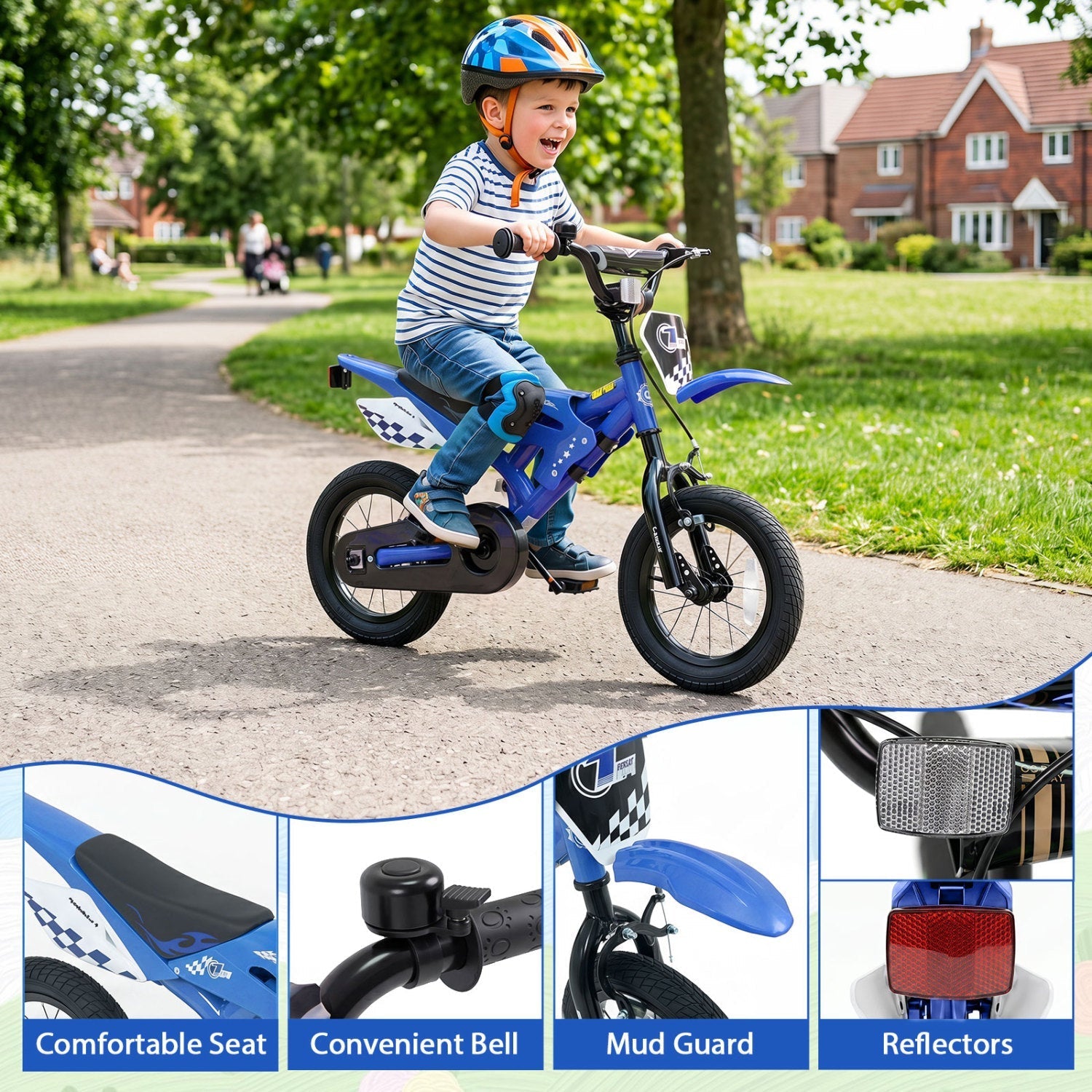 12 Inch Kids Bike with Training Wheels Ages 3-4