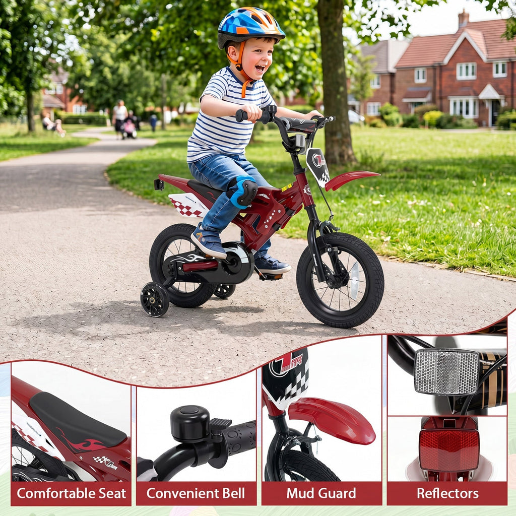 12 Inch Kids Bike with Training Wheels Ages 3-4