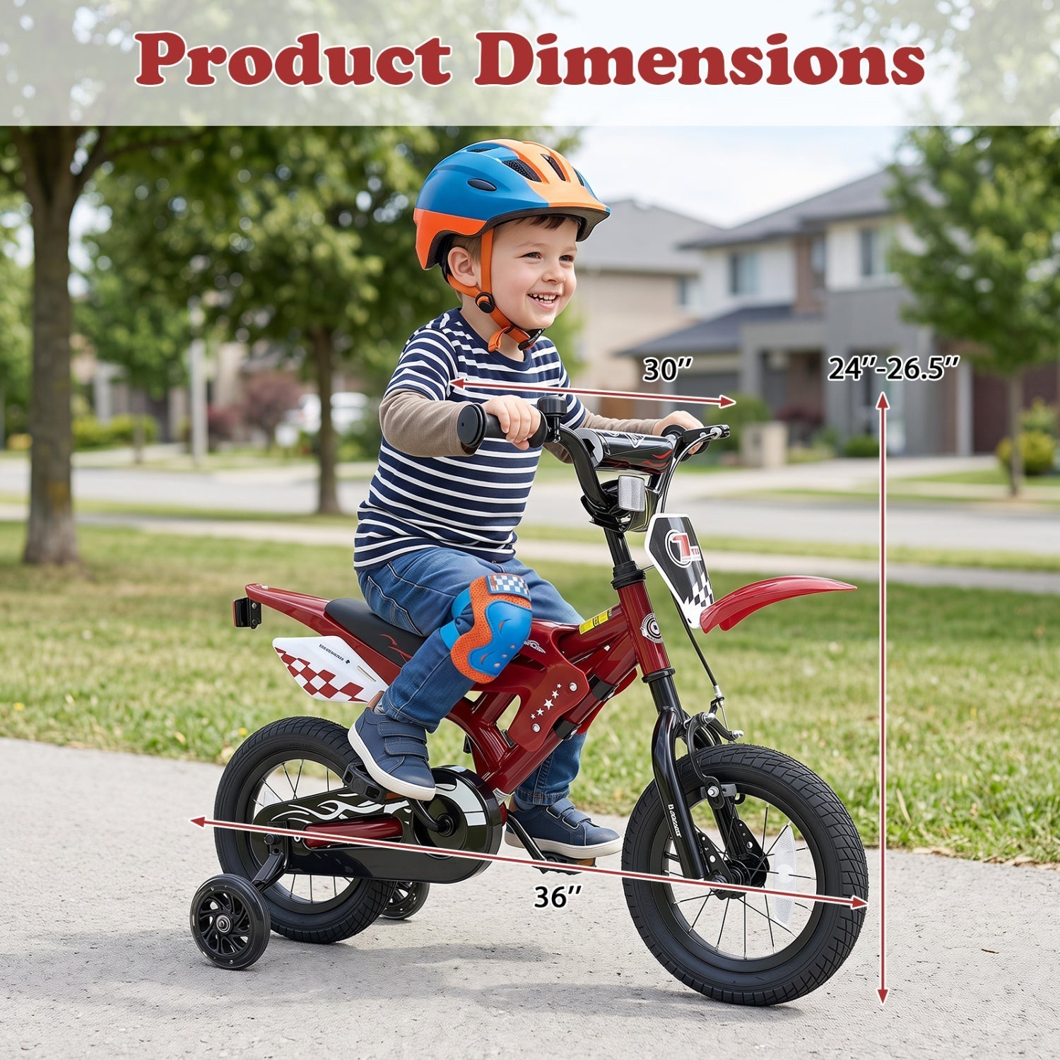 12 Inch Kids Bike with Training Wheels Ages 3-4