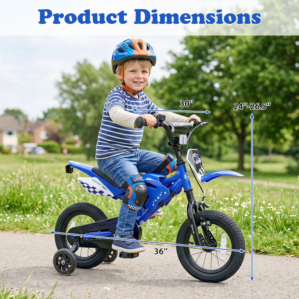 12 Inch Kids Bike with Training Wheels Ages 3-4