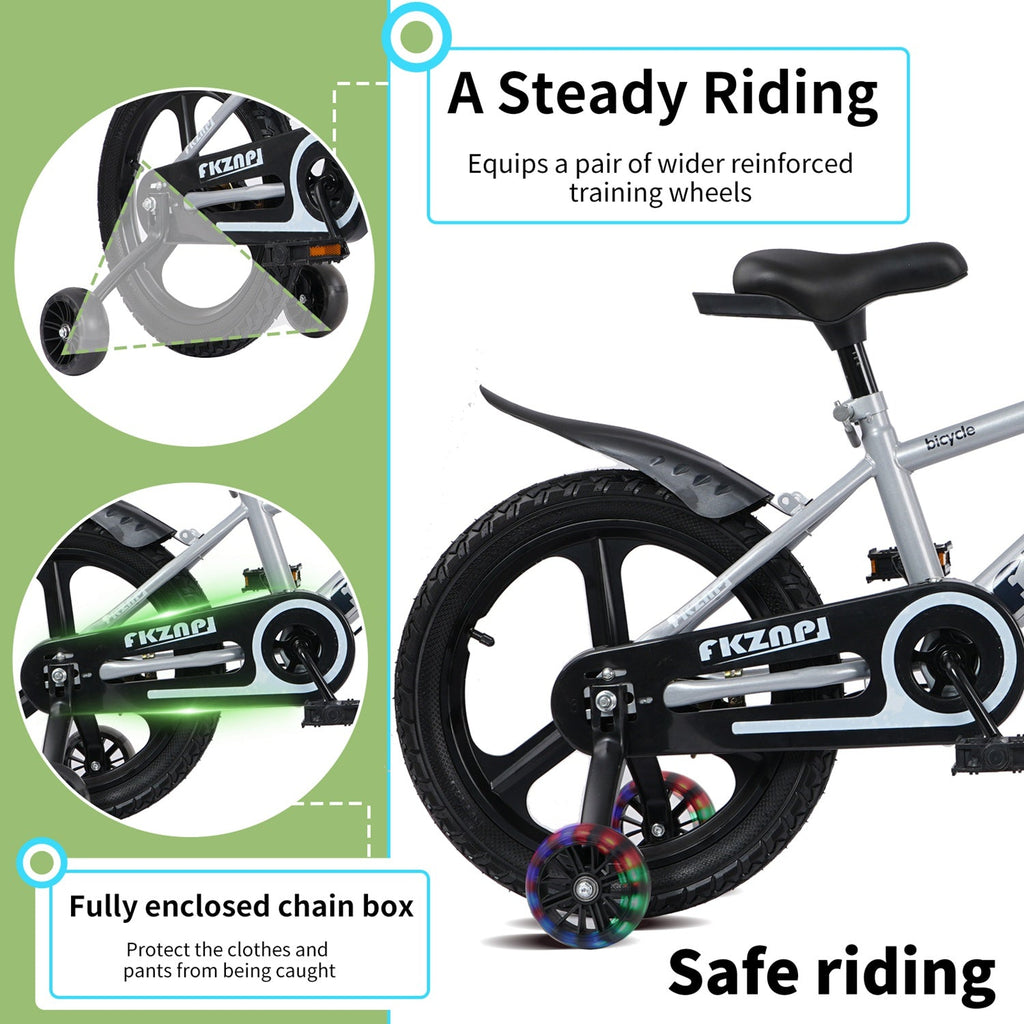 16 Inch Kids Bike with Training Wheels and Adjustable Seat