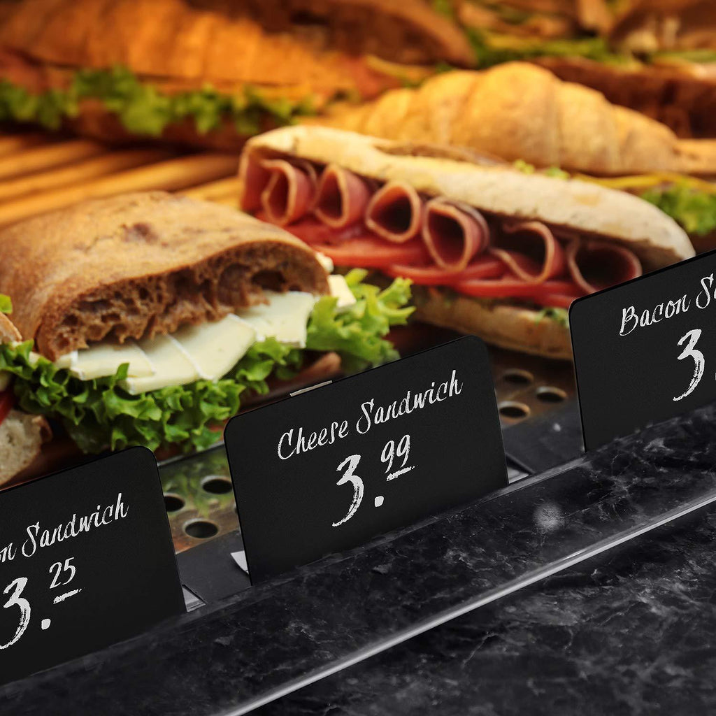 Mini Chalkboard Signs for Food 20 Pack Small Chalkboard Food Signs for Party Buffet Weddinng Small Black Food Display Stands Chalk Table Food Labels Little Chalkboard Food Signs for Buffet