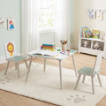 Kids Table and Chair Set with Animal Patterns (3-Piece)