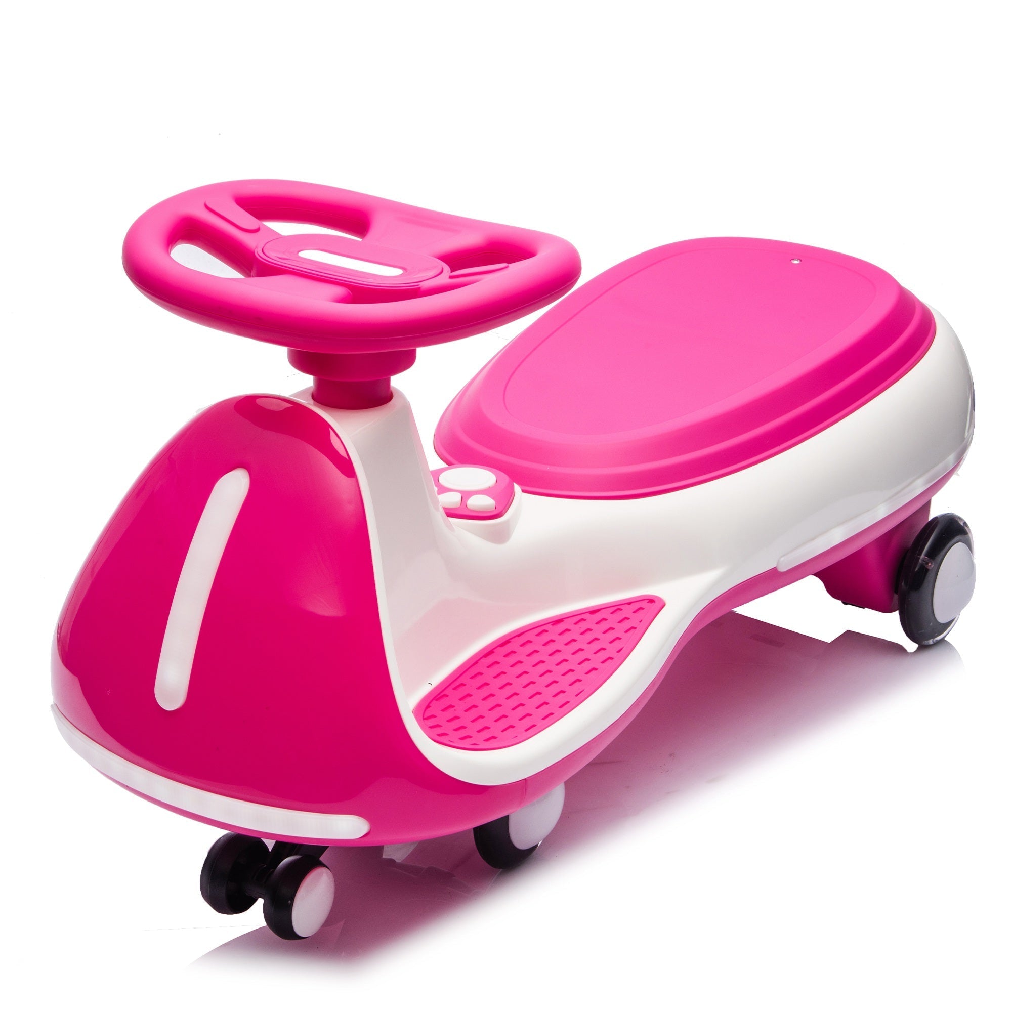 12V Electric Wiggle Ride On Car with Dual Motors & LED Lights