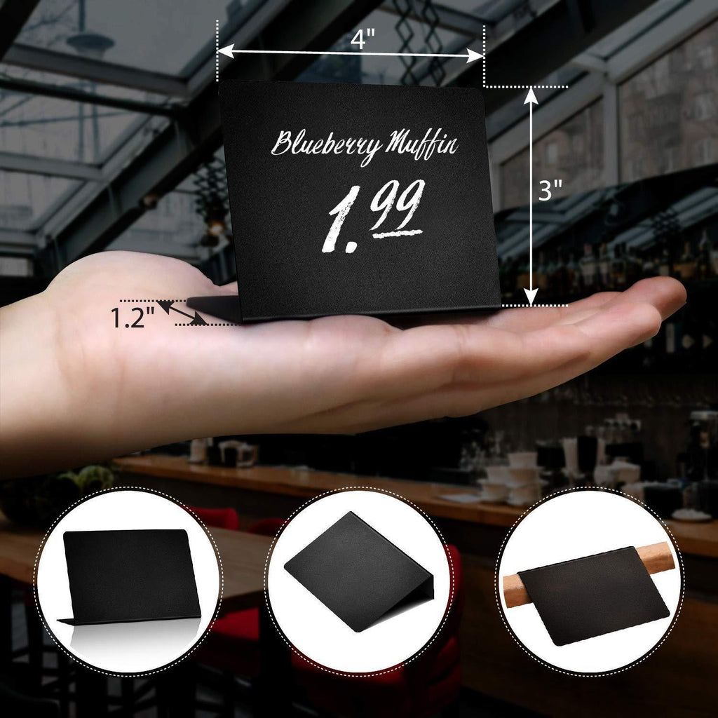 30 Pack Mini Chalkboard Signs 4 x3 for Food Buffet Tables Small Chalkboard Sign Mini Chalkboard Signs for Food Table Chalkboard Signs Mini Blackboard Signs for Food Buffet Food Cards