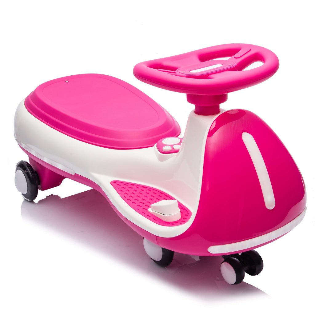 12V Electric Wiggle Ride On Car with Dual Motors & LED Lights