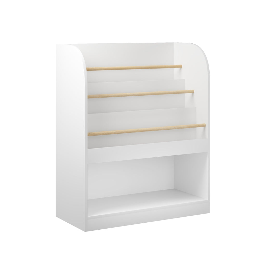 Kids Bookshelf with 3-Tier Front-Facing Display & Toy Storage
