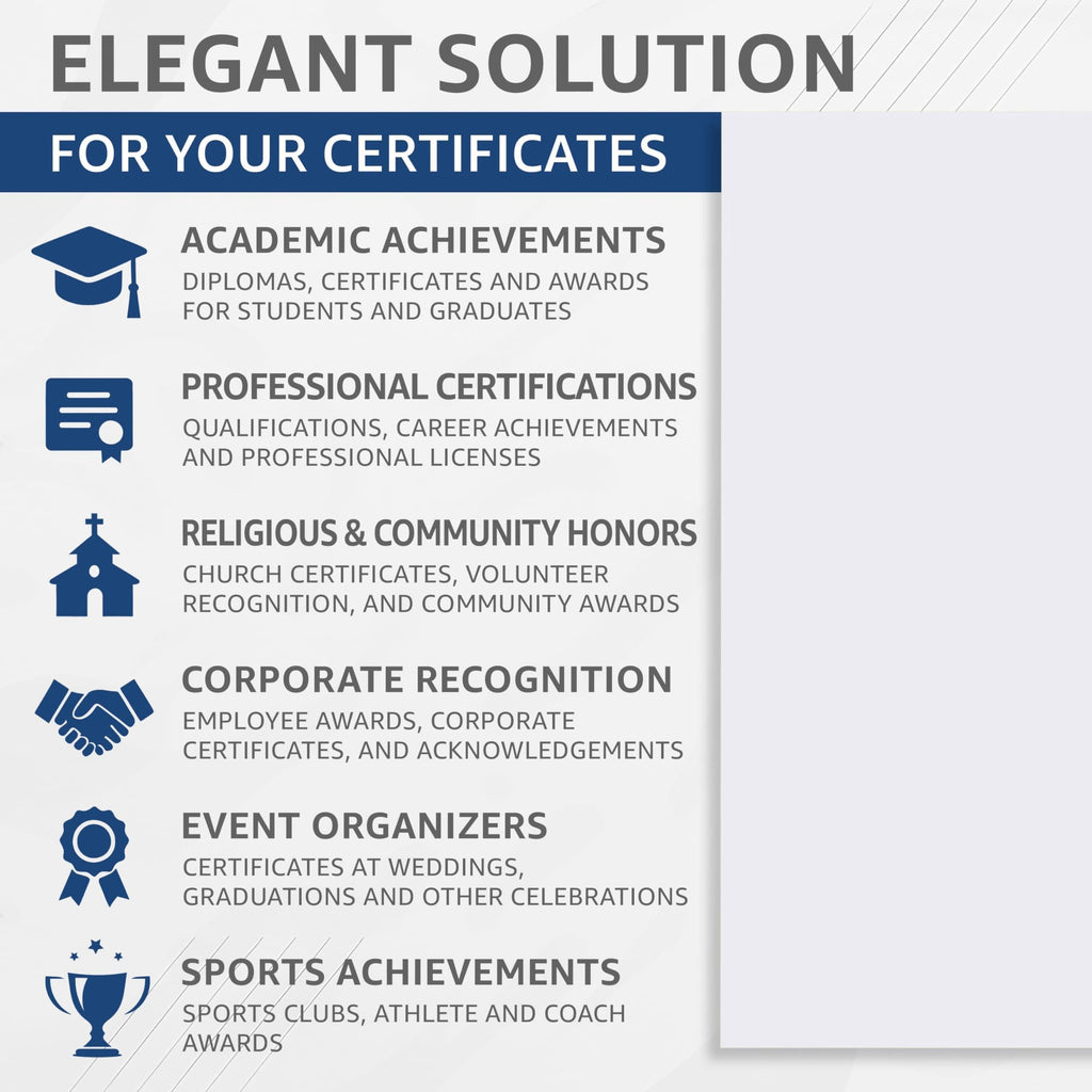 50 Certificate Paper 8.5 x 11 inch for Printing Blank Certificate Papers for Award Certificates Diploma Paper Premium White Award Papers Cardstock for AwardsCertificates Graduation