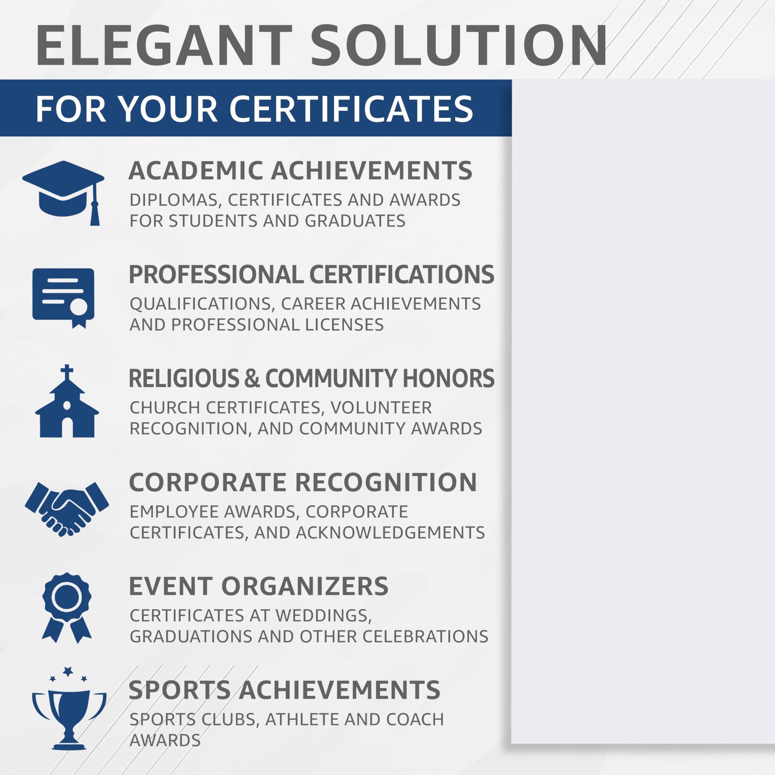 50 Certificate Paper 8.5 x 11 inch for Printing Blank Certificate Papers for Award Certificates Diploma Paper Premium White Award Papers Cardstock for AwardsCertificates Graduation