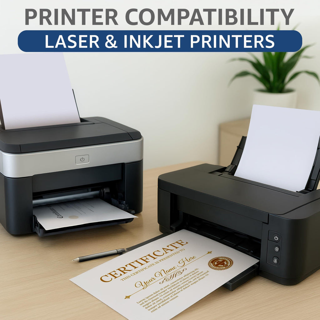 50 Certificate Paper 8.5 x 11 inch for Printing Blank Certificate Papers for Award Certificates Diploma Paper Premium White Award Papers Cardstock for AwardsCertificates Graduation