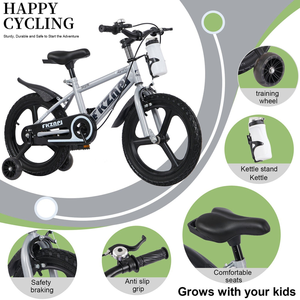 16 Inch Kids Bike with Training Wheels and Adjustable Seat
