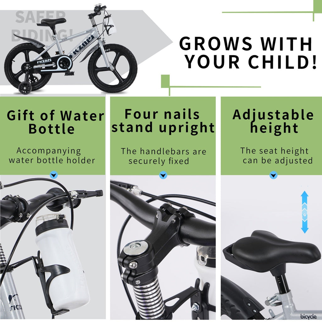 16 Inch Kids Bike with Training Wheels and Adjustable Seat