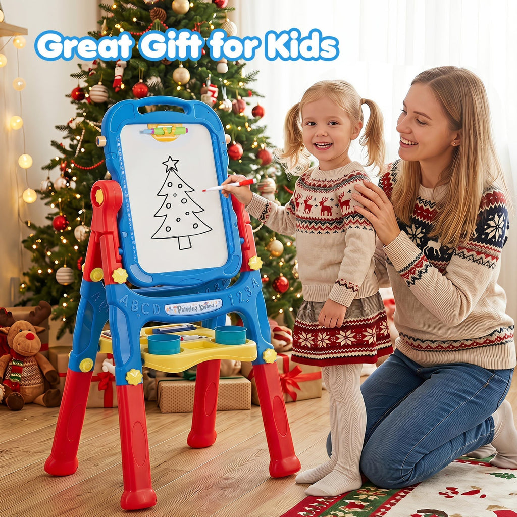 Kids Art Easel with Adjustable Height & 22 Accessories
