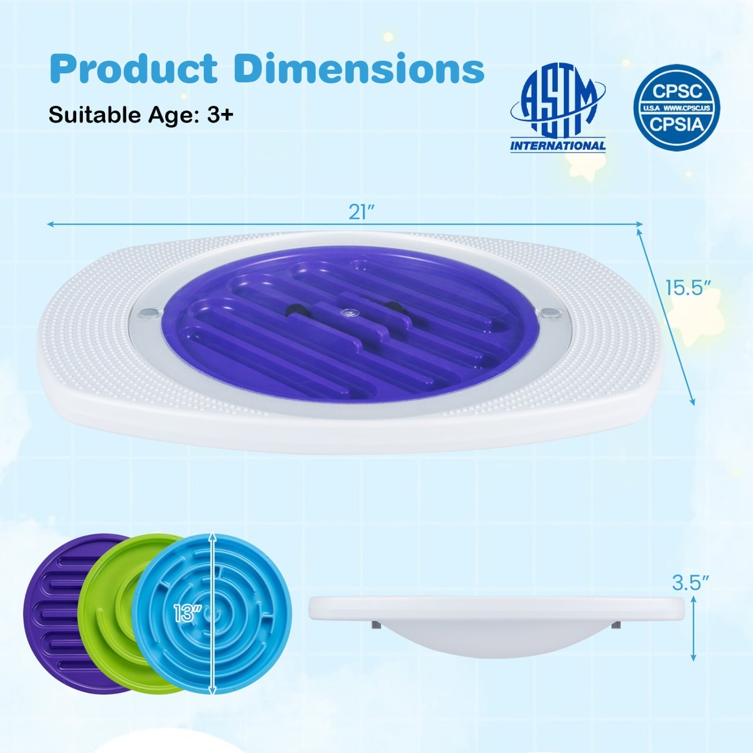 Balance Board Maze for Kids with 3 Difficulty Levels