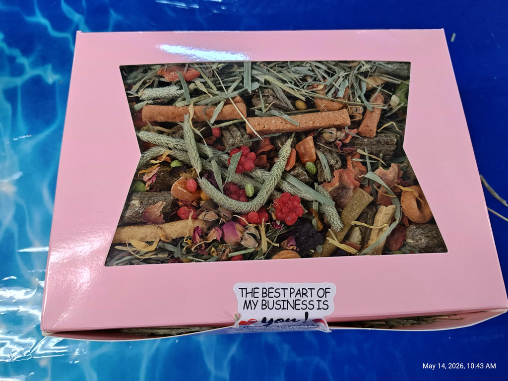 Fun & Forage "No More Boredom" Box 10 OZ- Chinchillas, Guinea Pigs, Rabbits