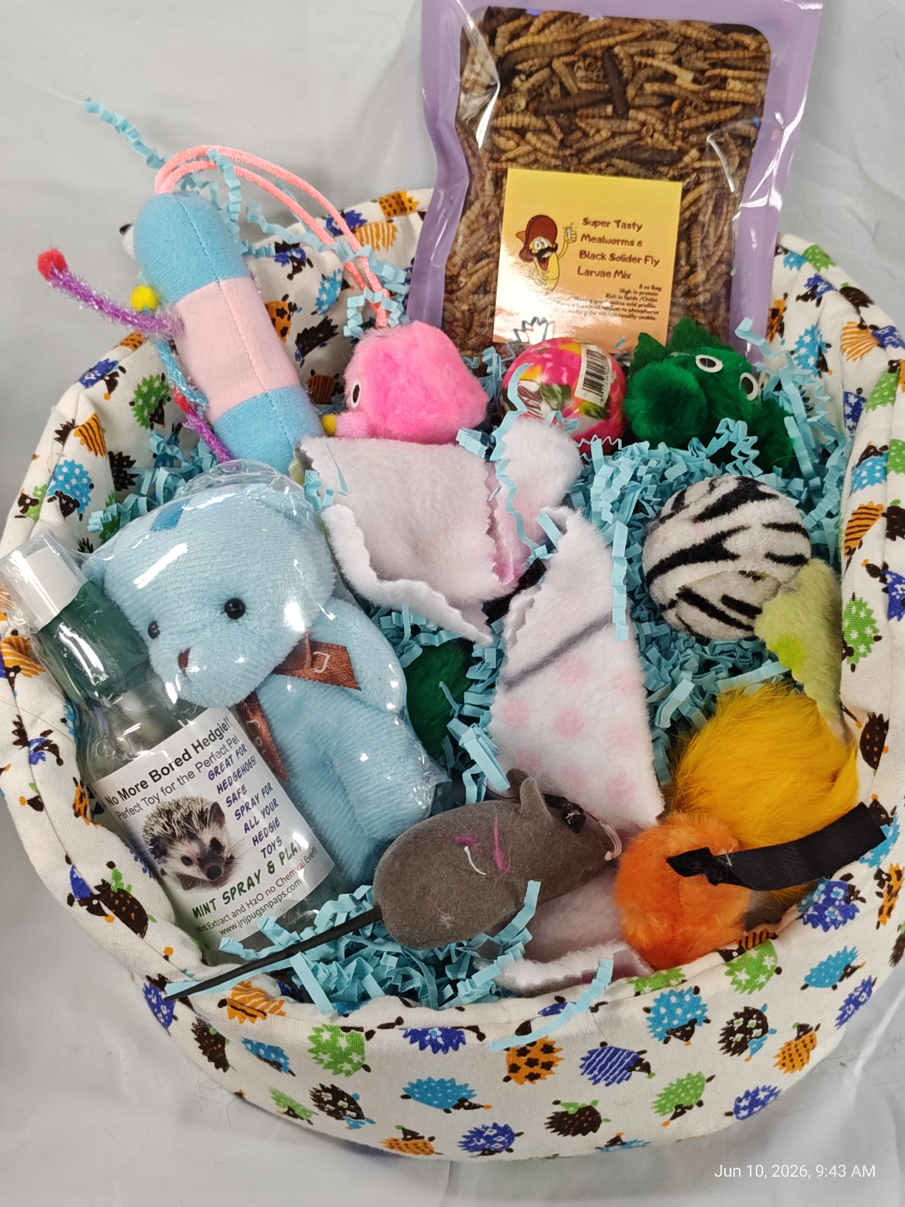 Cuddle Cup dig Box  Lots of toys Great for Hedgehogs & Exotics