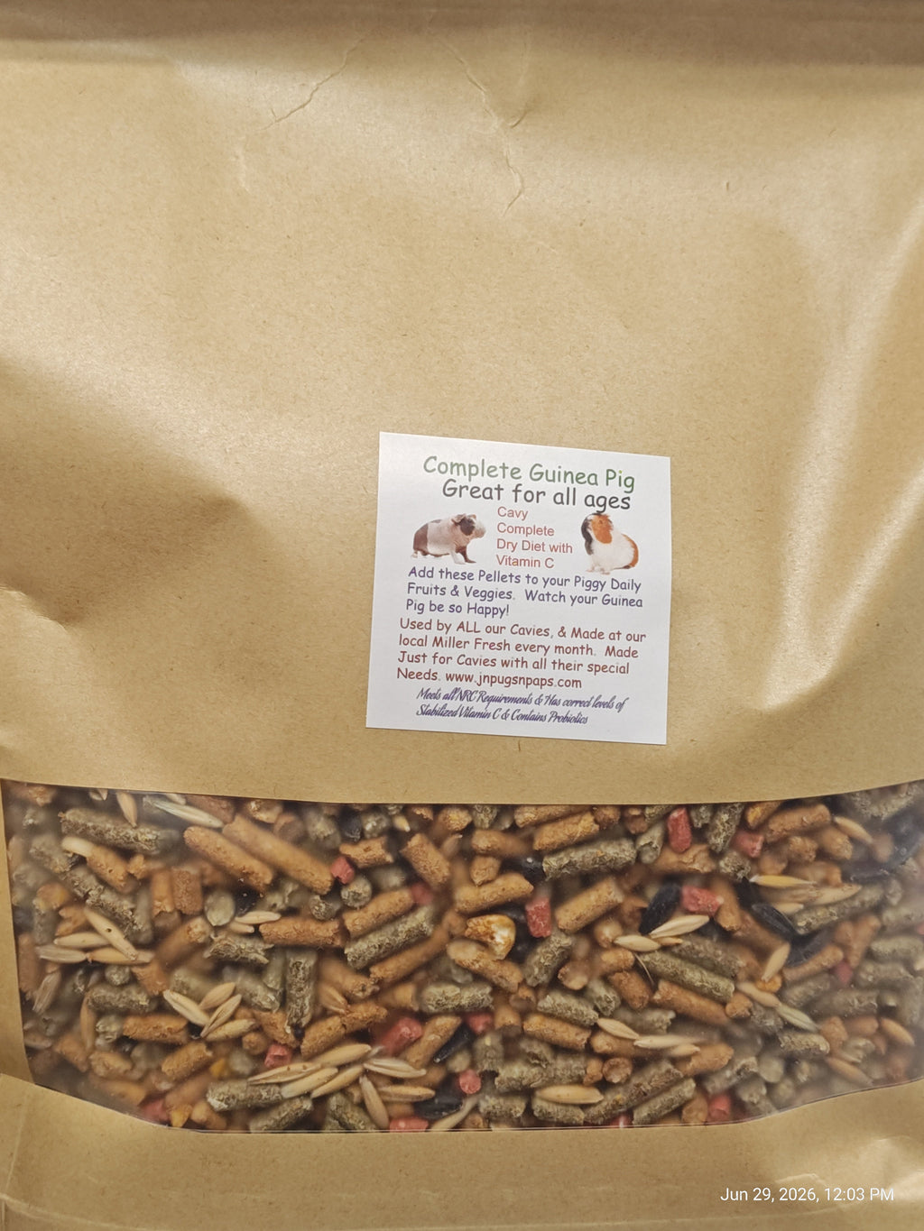 Guinea Pig "Our Extreme Blend" Fresh milled 4# Resealable Bag
