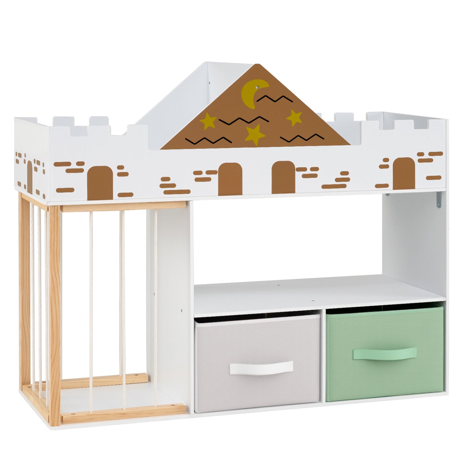 Kids Toy Storage Organizer with Stuffed Animal Holder