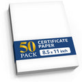 50 Certificate Paper 8.5 x 11 inch for Printing Blank Certificate Papers for Award Certificates Diploma Paper Premium White Award Papers Cardstock for AwardsCertificates Graduation