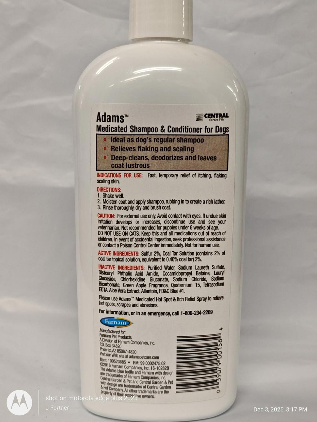 Medicated Shampoo & Conditioner for Dogs 12 oz Sulfa/Coal Tar solution