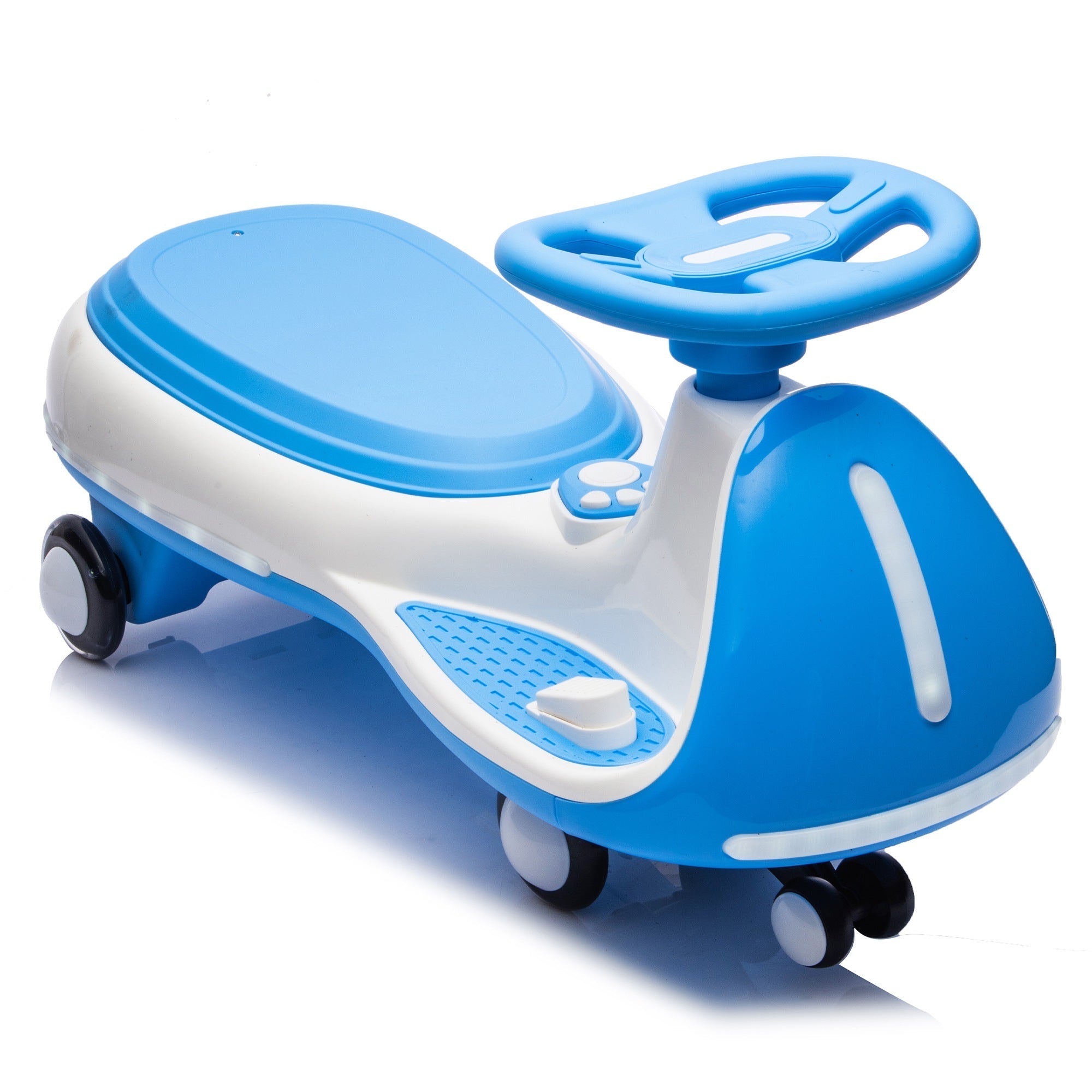 12V Electric Wiggle Ride On Car with Dual Motors & LED Lights