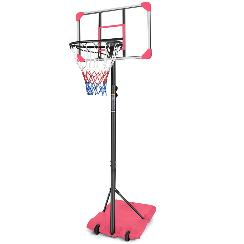 Kids Basketball Hoop Adjustable 5.6-7ft with Wheels