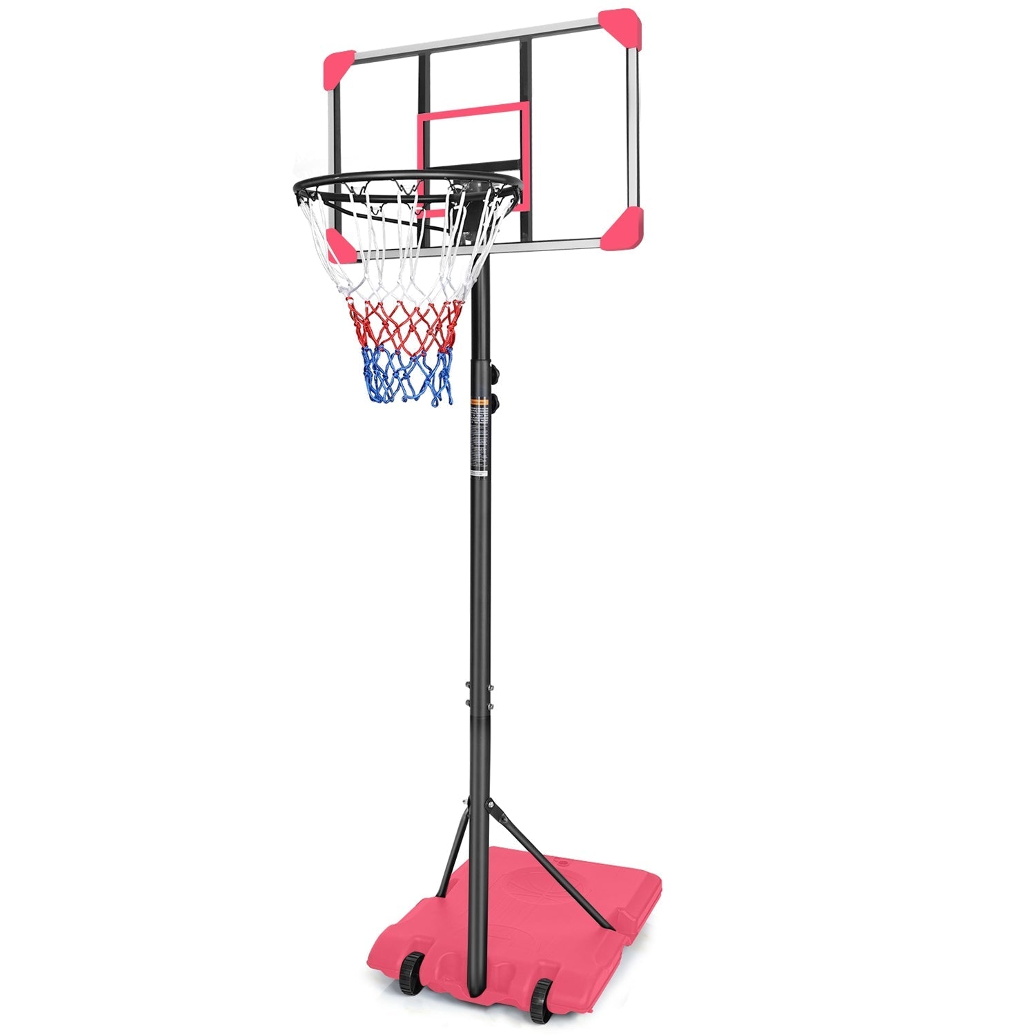 Kids Basketball Hoop Adjustable 5.6-7ft with Wheels