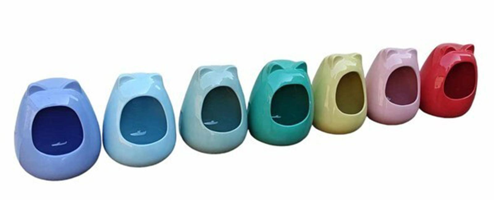 Ceramic Dust House  "Chilly House Original " by PNC - Large-(Lavender Blue)