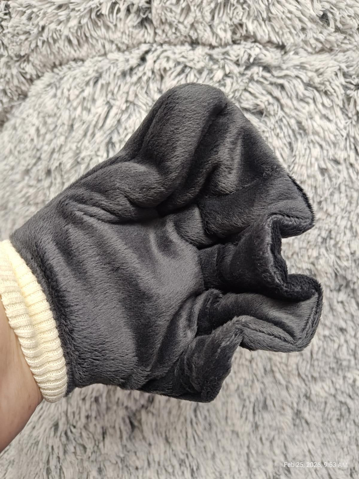 Small Pet Bonding, Non-Bite, No Poke Mitt, Calming Glove, Grey or Peach