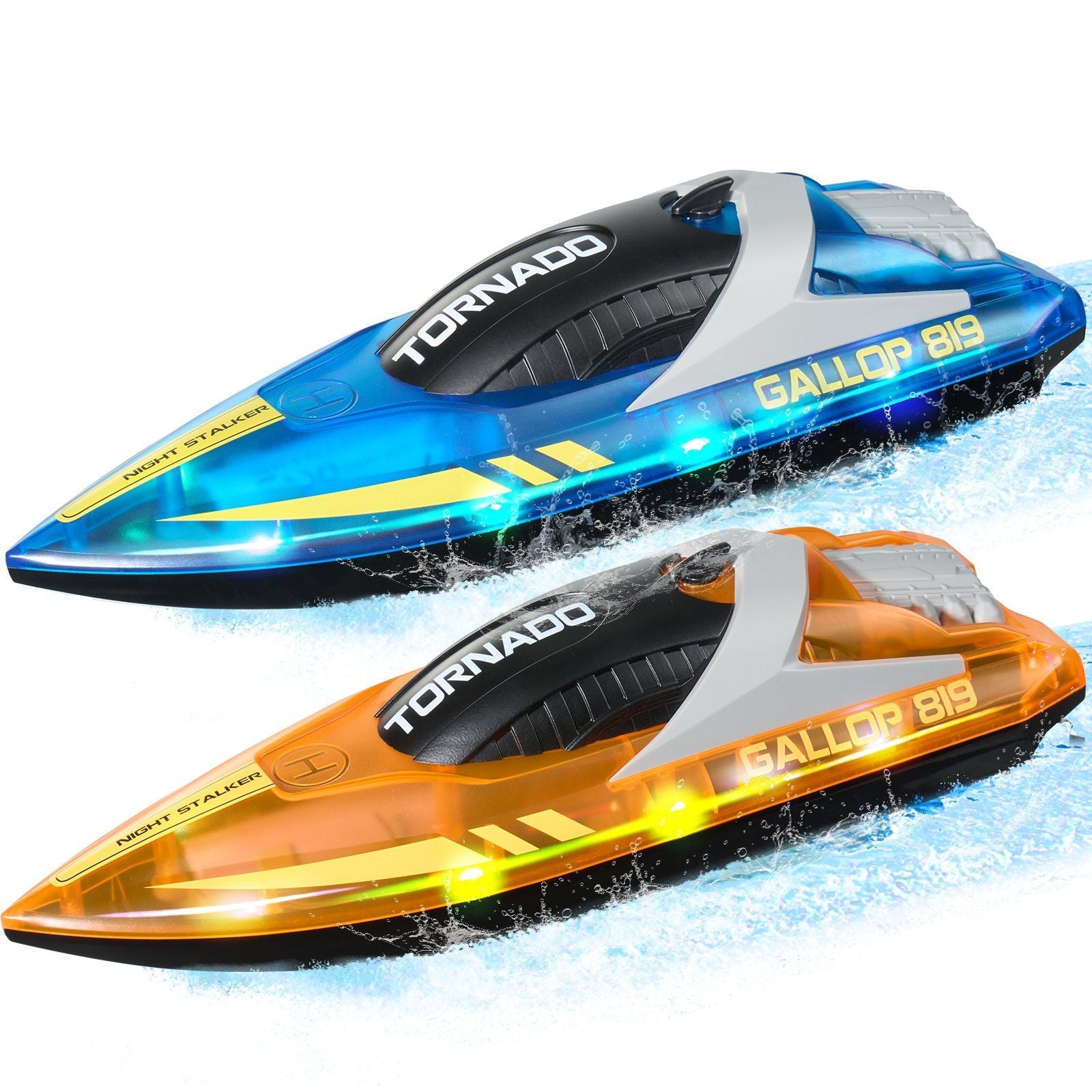 Human gifts! 2 PCS RC Boat 2.4 GHz Remote Control Racing Boat 12 km/h Kids Adults Gift