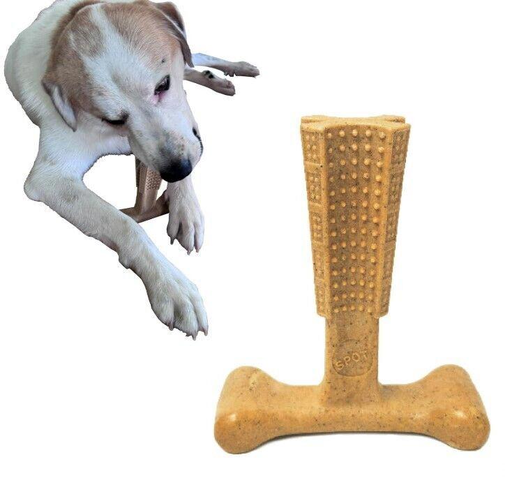 SPOT Bam-Bones plus T Bone - Bamboo Fiber & Nylon, Durable Long Lasting Dog Chew