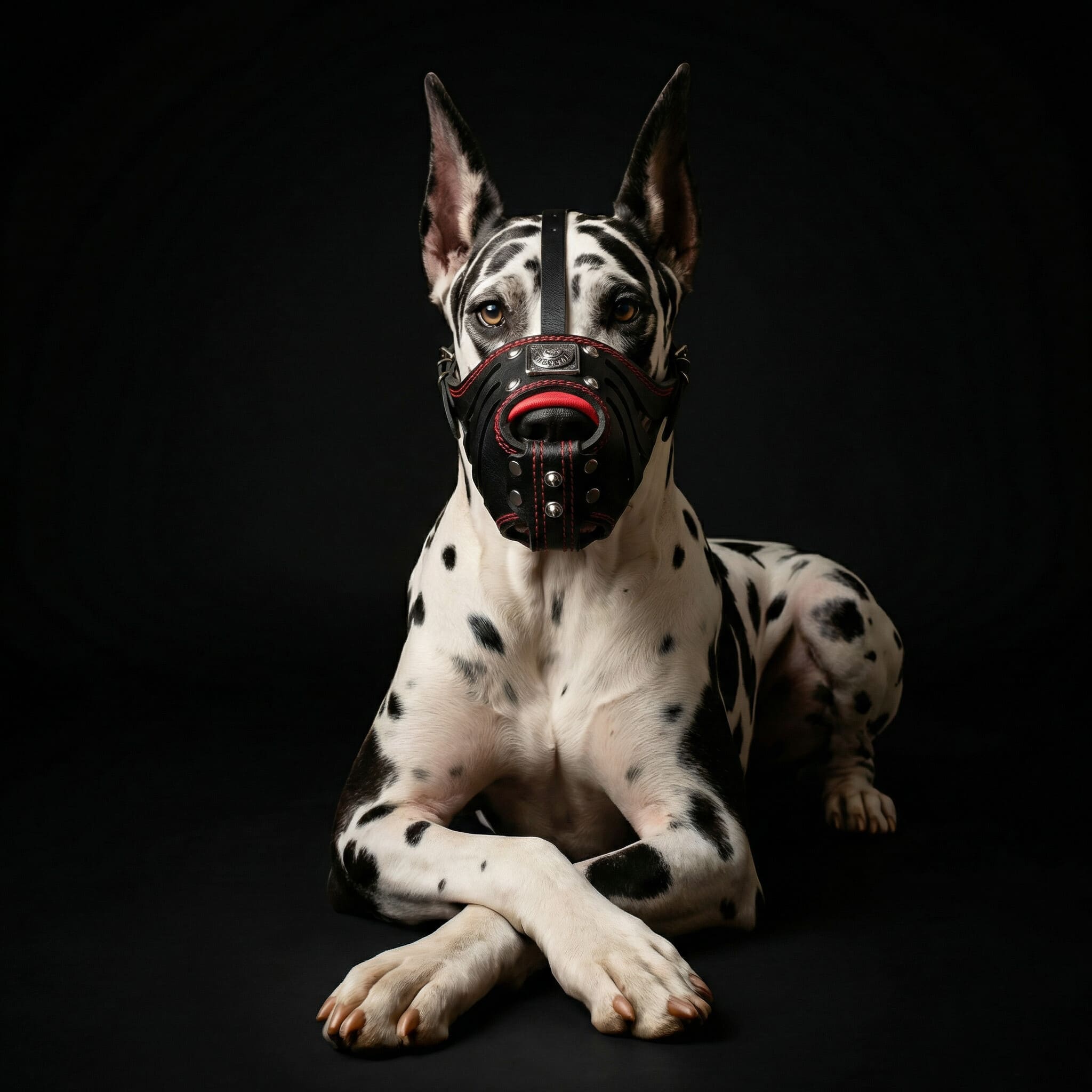 ''Eros'' Basket Muzzle black & red