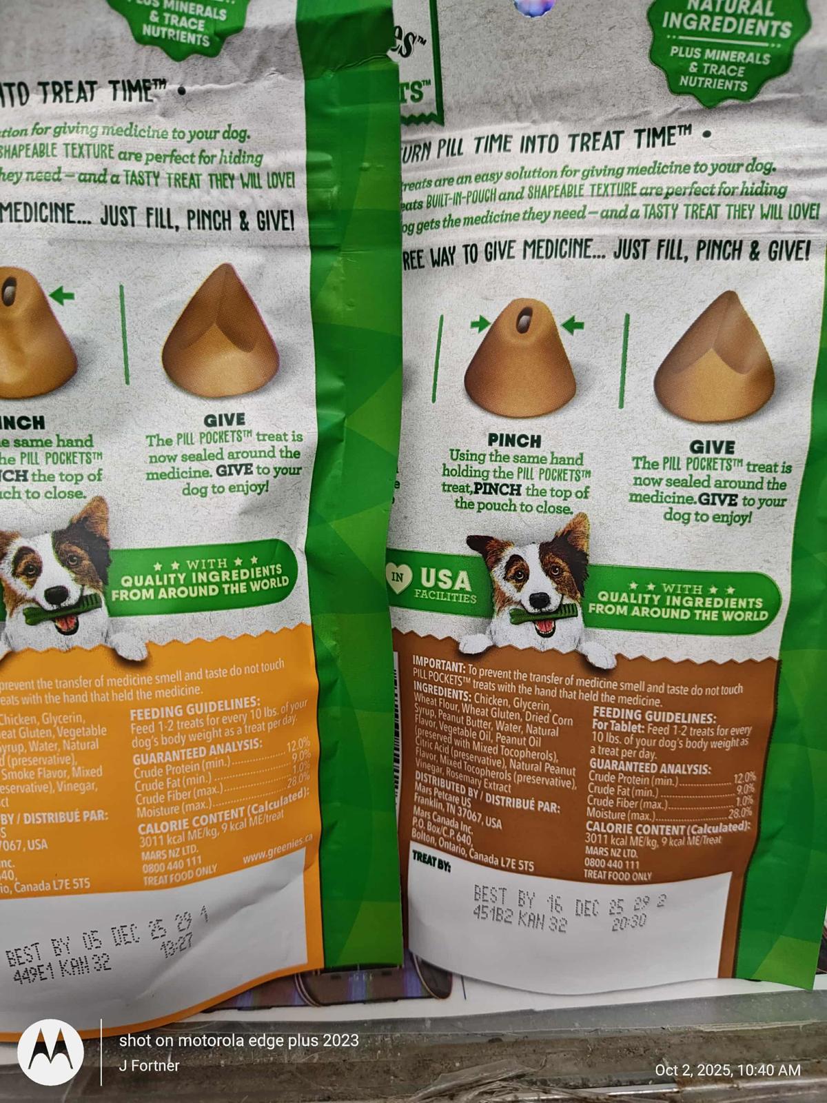 Pet Treat- Pockets for Dogs Tablet Size 30 Count  1 Bag Peanut Butter