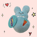 Peeps Blue Squeaker Stuffed Dog Toy Easter 6"