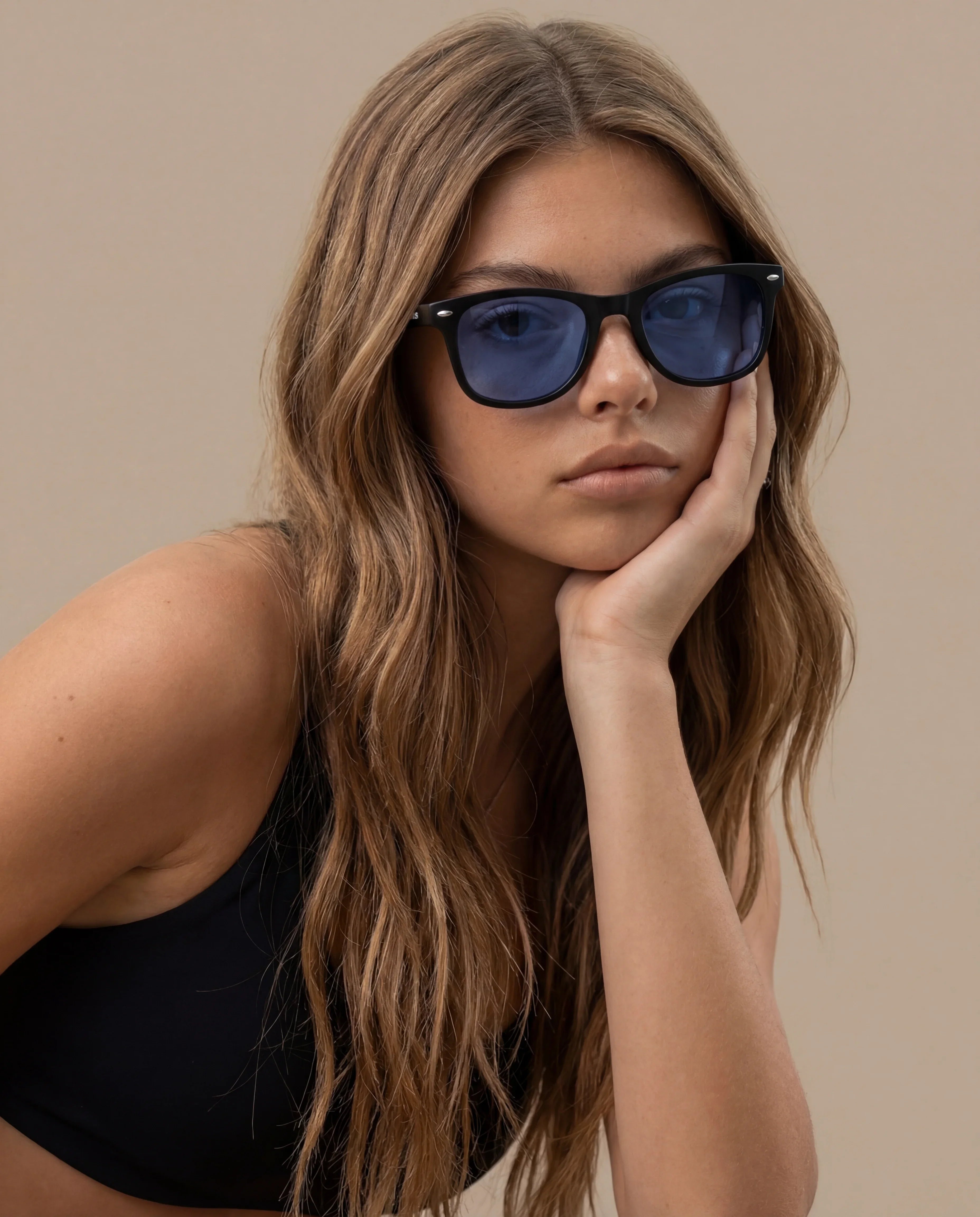 Black Square Sport Sunglasses - Polarized UV400 for Men & Women