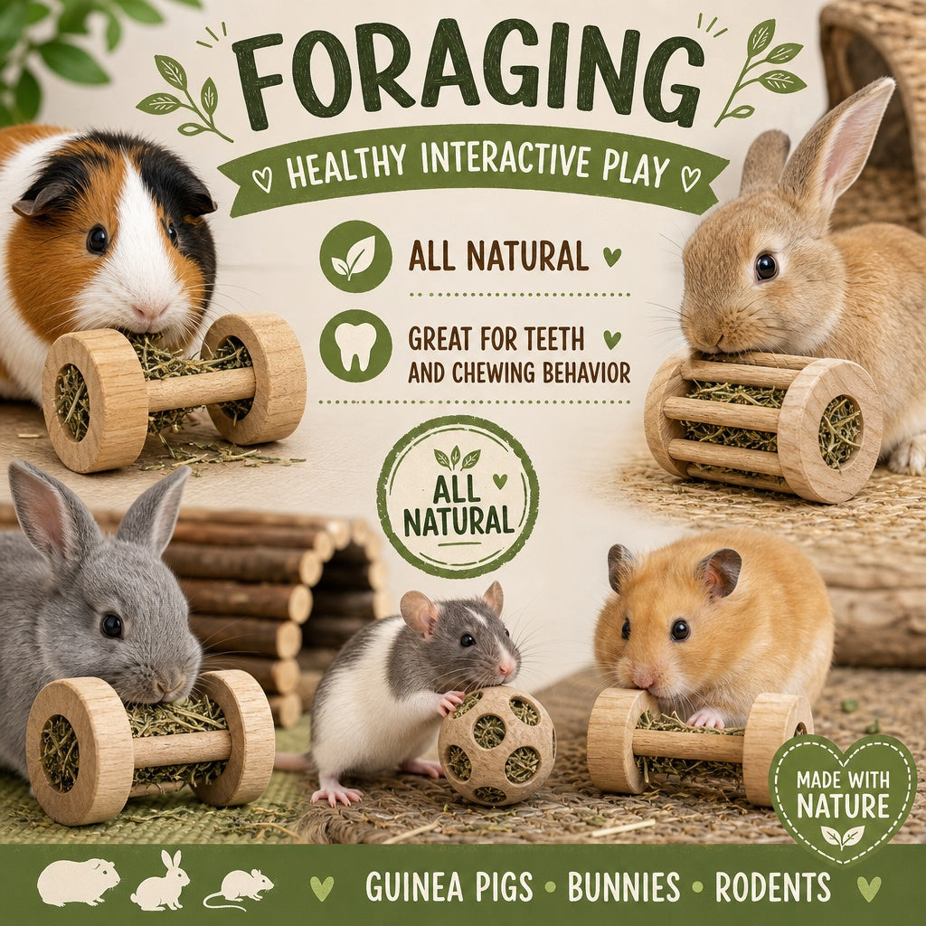 Play Toys Rollers, Barbells, Dumbbells & More Perfect for Cavy, Rabbits & Rodents