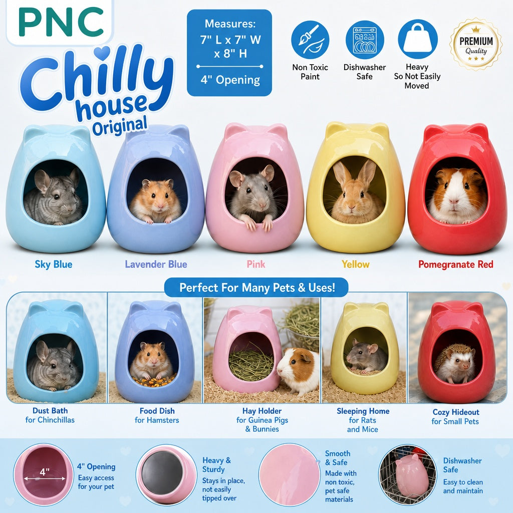 Ceramic Dust House  "Chilly House Original " by PNC - Large - Sea Foam Green