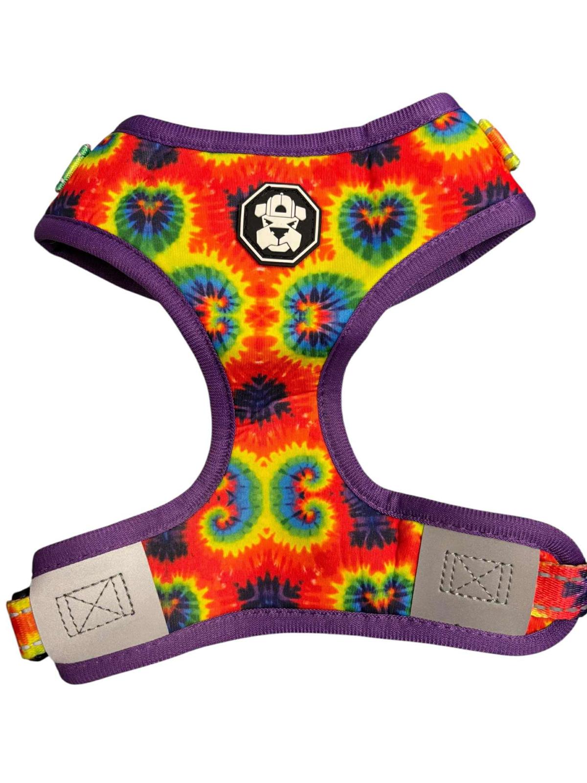 FreshPawz Fully Adjustable Harness Breathable/Reflective Size SMALL Tye Dye