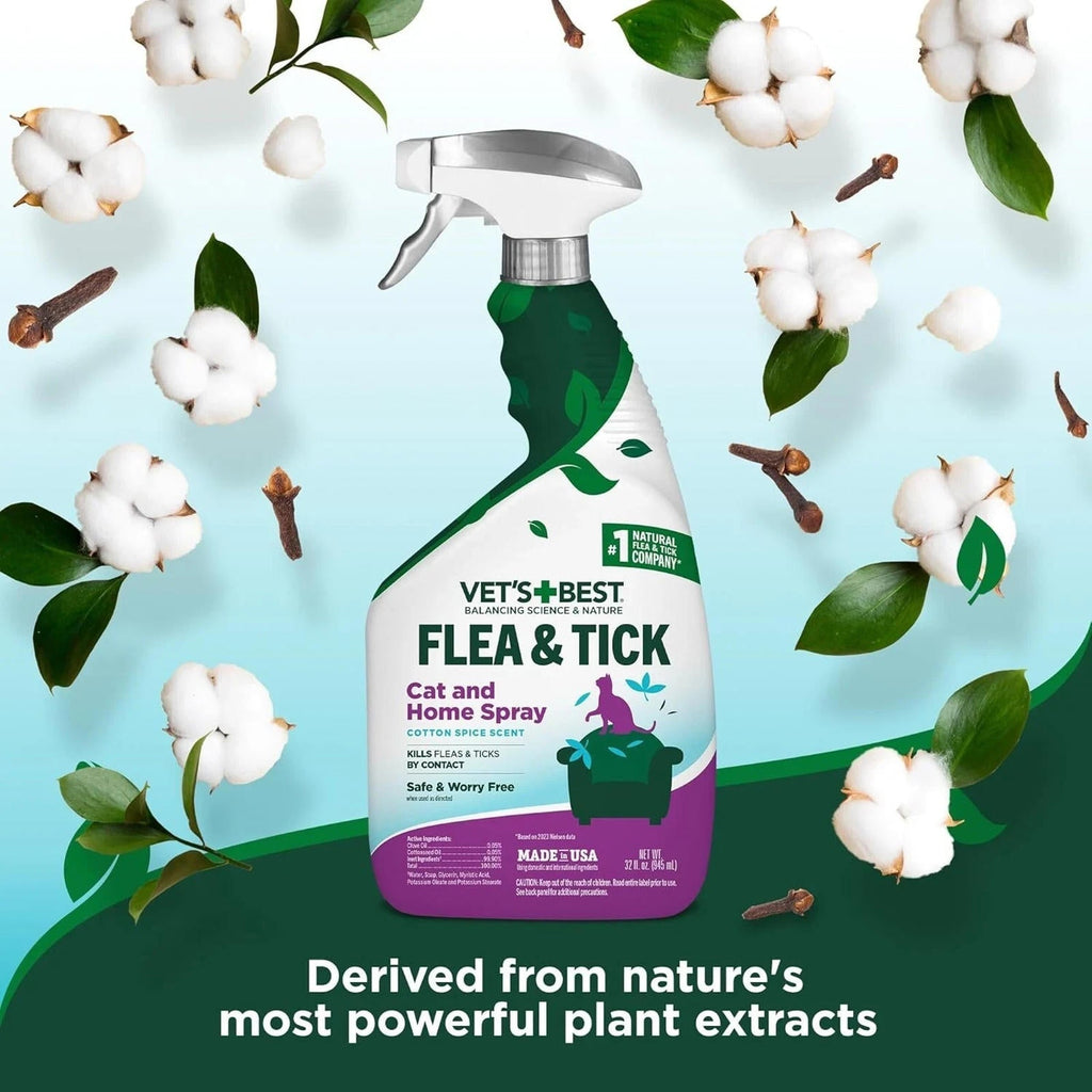 Vet's Best Cat & Home  Treatment Spray  Cotton Spice 32oz